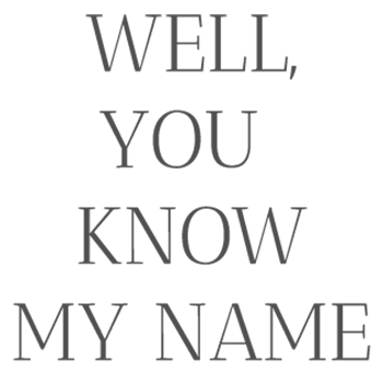 Well You Know My Name - Logo